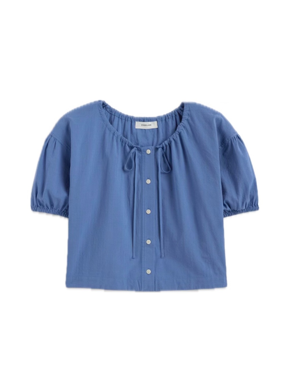 Everlane Dusty Blue Drawstring Top